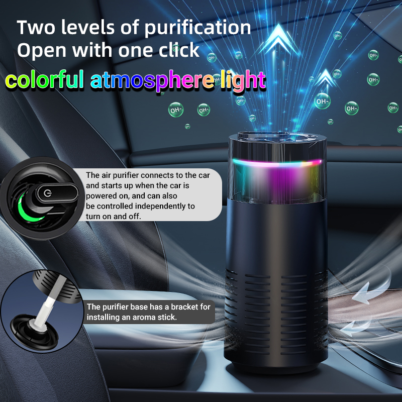 Odor Eliminator Car - 아로마테라피 스틱이 포함된 미니 공기청정기 진정한