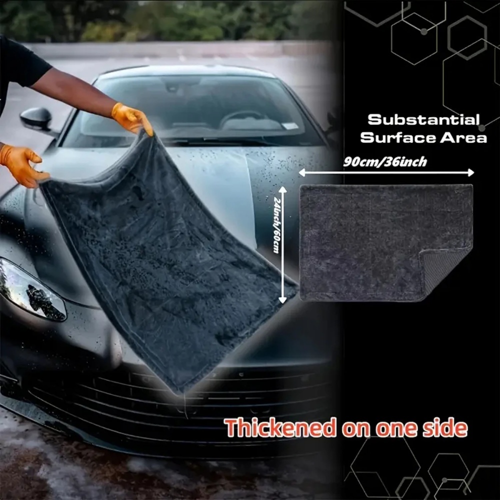 Microfiber Towel Detailing - 대형 짙은 회색 자동차 마이크로 화이버