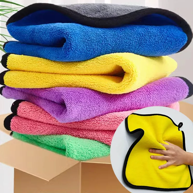 1/5pcs 두꺼운 자동차 마이크로 화이버 청소 수건  - Microfiber Towel Detailing 리뷰 및 가격